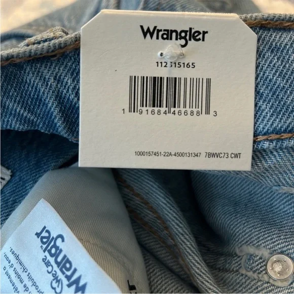 Wrangler 25 x 28 Jeans Wild West 603 High Rise Straight Earthwash Blue NWT